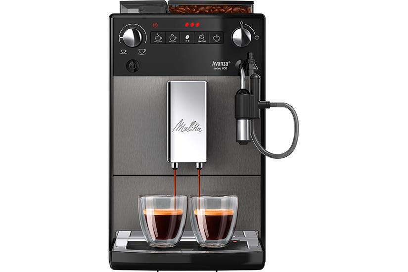 Melitta Avanza Series 600 F270-100 - automatisk kaffemaskine med m&aelig;lkeskummer - 15 bar - mystisk titan