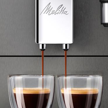 Melitta Avanza Series 600 F270-100 - automatisk kaffemaskine med m&aelig;lkeskummer - 15 bar - mystisk titan