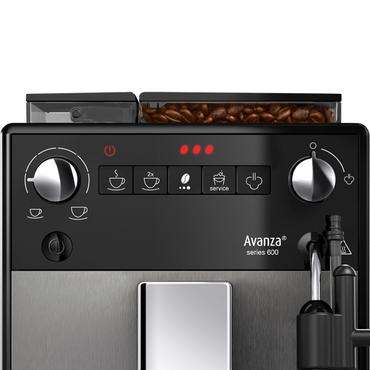 Melitta Avanza Series 600 F270-100 - automatisk kaffemaskine med m&aelig;lkeskummer - 15 bar - mystisk titan