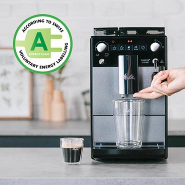 Melitta Avanza Series 600 F270-100 - automatisk kaffemaskine med m&aelig;lkeskummer - 15 bar - mystisk titan