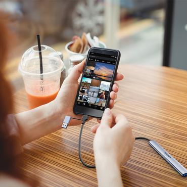 UNITEK H1209AGY01 interface hub USB Type-C 5000 Mbit/s Grå