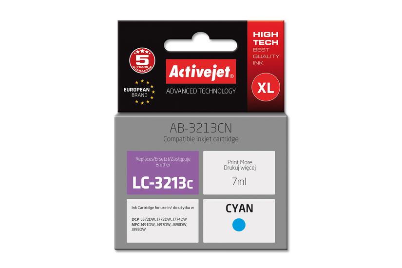 Activejet AB-3213CN printerblæk til Brother, Brother LC3213C udskiftning; Supreme; 7 ml; blå