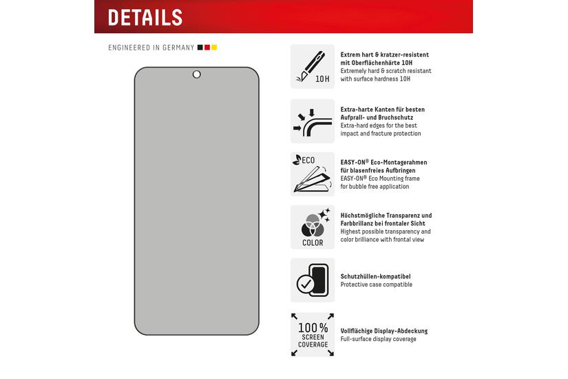 Displex 01901 Skærm og -bagsidebeskytter til mobiltelefon Skærmfilter Samsung 1 stk