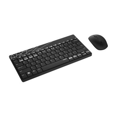 Rapoo 8000M tastatur Mus inkluderet Universel Bluetooth QWERTZ Tysk Sort