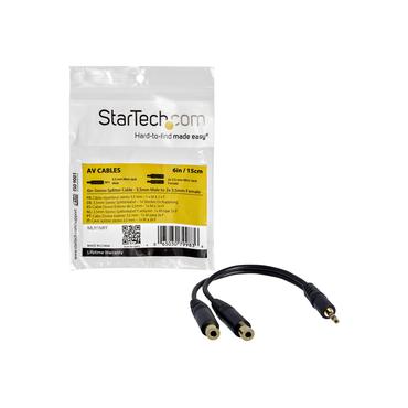 StarTech.com 6 in. 3.5mm Audio Splitter Cable