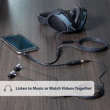 StarTech.com 6 in. 3.5mm Audio Splitter Cable - Stereo Splitter Cable - Gold Terminals - 3.5mm Male to 2x 3.5mm Female - Headphone Splitter (MUY1MFF) - ljudsplitter - 15.2 cm