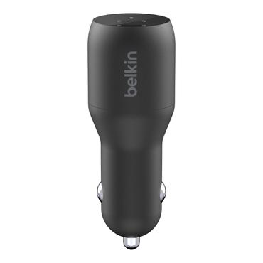 Belkin BoostCharge Dual Charger bilstrømsadapter - 24 pin USB-C - 36 Watt