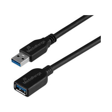 MediaRange MRCS241 USB-kabel USB 3.2 Gen 1 (3.1 Gen 1) 5 m USB A Sort