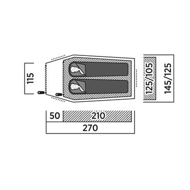Tunnelzelt Reindal 2 (olivgr&uuml;n, Modell 2025)