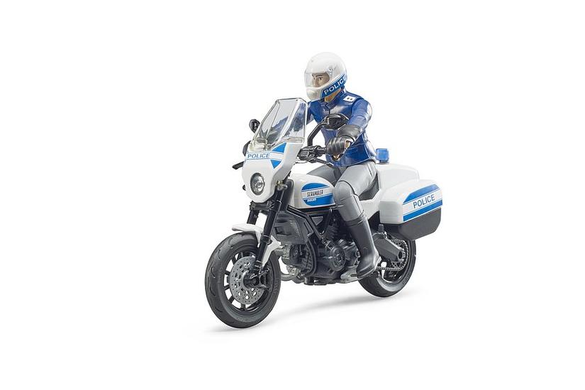 BRUDER bworld - Scrambler Ducati polismotorcykel - Action-figur