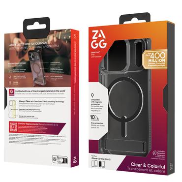 ZAGG Santa Cruz Snap Kickstand mobiltelefon etui 16 cm (6.3") Cover Sort, Transparent
