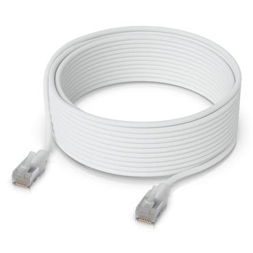 Ubiquiti UACC-Cable-Patch-EL-C6A-12M-W netværkskabel Gennemsigtig, Hvid Cat6a
