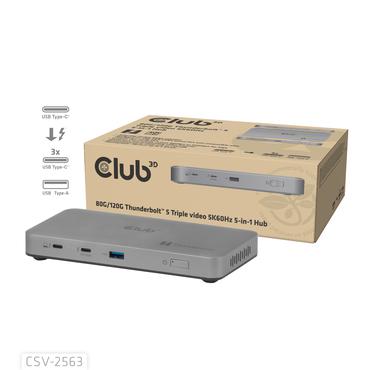 CLUB3D CSV-2563 interface hub Thunderbolt 5 120000 Mbit/s S&oslash;lv
