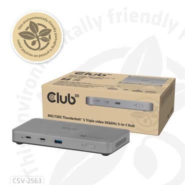 CLUB3D CSV-2563 interface hub Thunderbolt 5 120000 Mbit/s S&oslash;lv