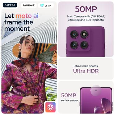 Motorola Edge 60 Pro - pantone sprudlende drue - 5G smartphone - 512 GB - GSM