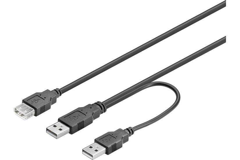DELTACO USB2-16 - USB-kabel - USB till USB - 30 cm