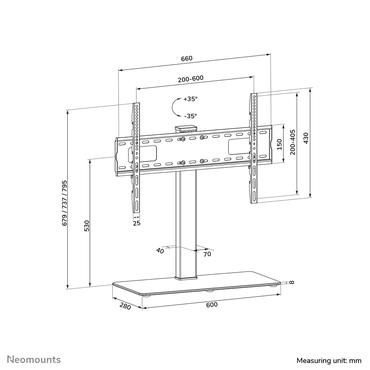 Neomounts DS45-430BL16 st&auml;ll - f&ouml;r TV - svart