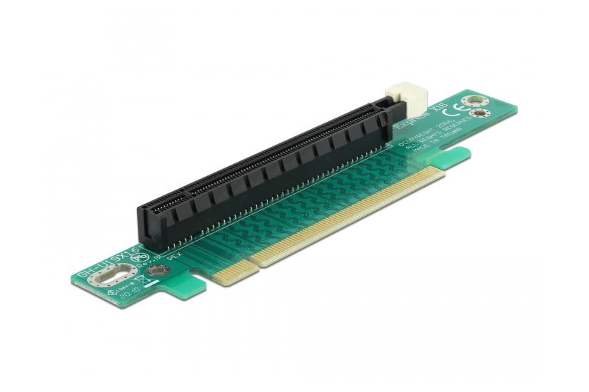 Delock Riser card PCI Express x16 angled 90&deg; left insertion - kort f&ouml;r stigare