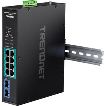 TRENDnet TI-PGM102 - switch - industriell - 10 portar - TAA-kompatibel