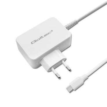 Qoltec str&ouml;madapter - 24 pin USB-C - 65 Watt