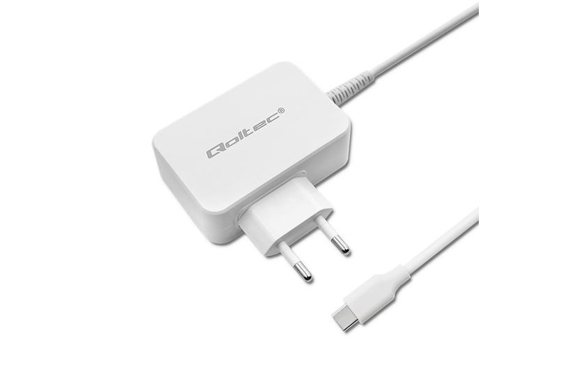 Qoltec str&ouml;madapter - 24 pin USB-C - 65 Watt