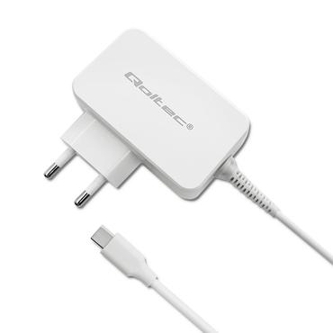 Qoltec str&ouml;madapter - 24 pin USB-C - 65 Watt
