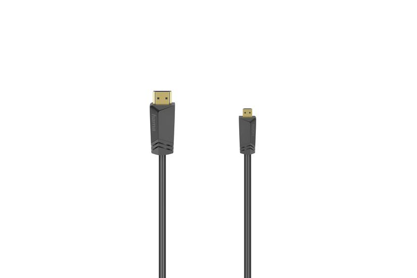 Hama 00205016 HDMI-kabel 1,5 m HDMI Type A (Standard) HDMI Type D (Micro) Sort