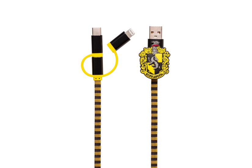 Thumbs Up 1002655 USB-kabel 1 m USB A Micro-USB B Sort, Gul