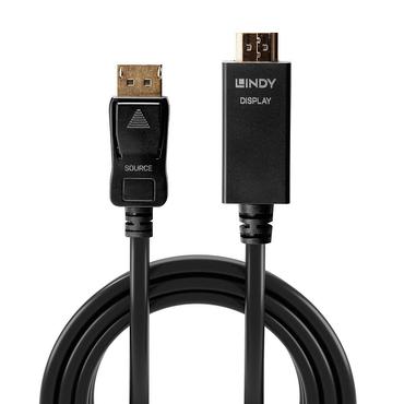 Lindy 36922 videokabel adapter 2 m DisplayPort HDMI Type A (Standard) Sort