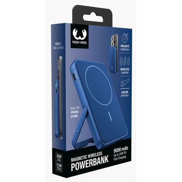 Fresh 'n Rebel 228300 powerbank Lithium polymer (LiPo) 5000 mAh Trådløs opladning Blå