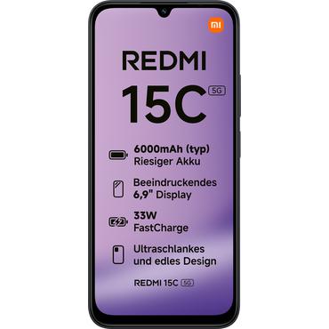 Xiaomi Redmi 15C 17,5 cm (6.9") 5G USB Type-C 4 GB 128 GB 6000 mAh Sort