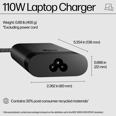 HP 110W Laptop Charger - strømforsyningsadapter - USB-C - 110 Watt