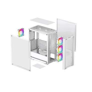 Deepcool CC560 MESH WH V2 MID TOWER CASE, White