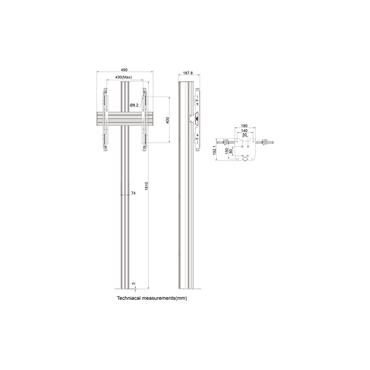 Multibrackets M Pro Series MBFC1U monteringssats - mikrojustering - för LCD-display - svart