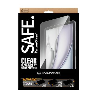 PanzerGlass SAFE. by ® Skærmbeskyttelse iPad Air 11" (2024-2026) | Ultra-Wide Fit m. Fastfit tool