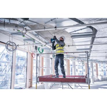 warehouse linden----Akku-Bohrhammer GBH 18V-22 Professional, 18Volt, mit GDE 18V-12 (blau/schwarz, 2x Li-Ionen Akku 4,0Ah, in L-BOXX)