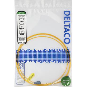 Deltaco OS2 Fiber cable, LC - LC, simplex, UPC/UPC, 1,5m