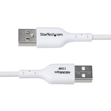 StarTech.com 3ft (1m) White USB-A to USB-C Charging Cable/Cord, M/M - USB typ C-kabel - USB till 24 pin USB-C - 1 m