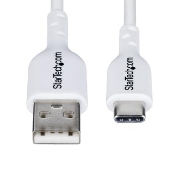 StarTech.com 3ft (1m) White USB-A to USB-C Charging Cable/Cord, M/M - USB typ C-kabel - USB till 24 pin USB-C - 1 m