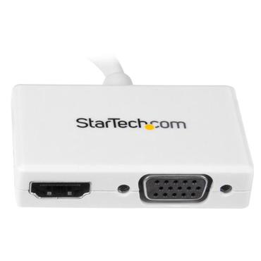 StarTech.com A/V-reseadapter: 2-i-1 Mini DisplayPort till HDMI eller VGA-konverterare - videokonverterare - vit