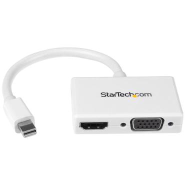 StarTech.com A/V-reseadapter: 2-i-1 Mini DisplayPort till HDMI eller VGA-konverterare - videokonverterare - vit