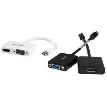 StarTech.com A/V-reseadapter: 2-i-1 Mini DisplayPort till HDMI eller VGA-konverterare - videokonverterare - vit