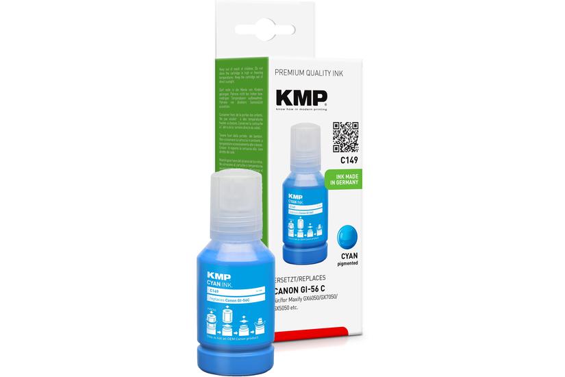 KMP Patrone Canon Maxify GI56C cyan 14000 Seiten C149 kompatibel