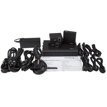 StarTech.com 3 Way HDMI Splitter - HDBaseT Extender Kit w/ 3 Receivers - 1x3 HDMI over CAT5e / CAT6 Splitter - 3 Port HDBaseT HDMI Extender - Up to 4K (ST124HDBT) - f&ouml;rl&auml;ngd r&auml;ckvidd f&ouml;r audio/video