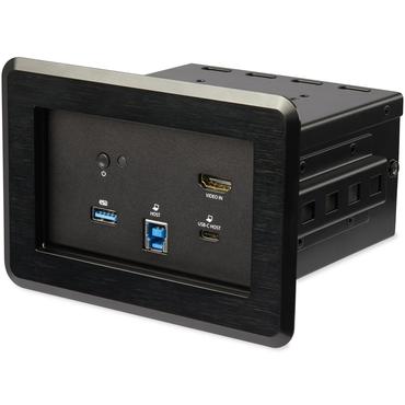 StarTech.com Conference Room Docking Station, Universal Laptop Dock, 4K HDMI, 60W Power Delivery, USB Hub, GbE, Audio, In-Table Connectivity Box For Huddle/Boardroom Collaboration Space - For Teams & Zoom Calls - dockingstation - USB-C / USB 3.0 - HDMI - 1GbE - TAA-kompatibel