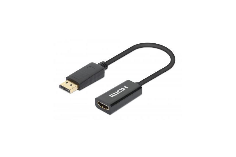 Manhattan 153713 kabel k&oslash;nsskifter DisplayPort HDMI Sort