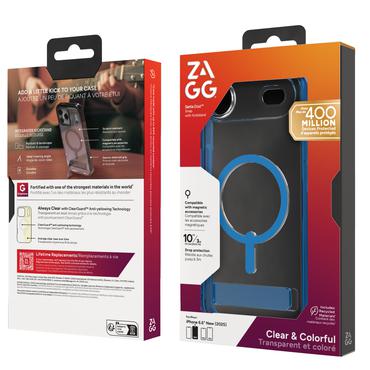 ZAGG Santa Cruz Snap Kickstand mobiltelefon etui 16,5 cm (6.5") Cover Bl&aring;, Transparent