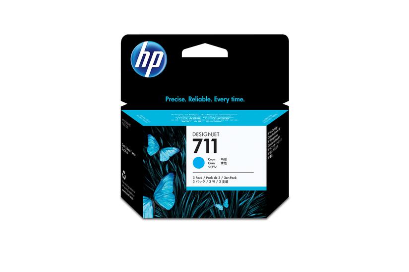HP 711 - 3-pack - cyan - original - DesignJet - bl&auml;ckpatron