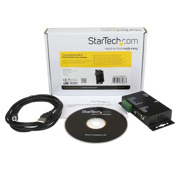 StarTech.com 1 Port Metal Industrial USB to RS422/RS485 Serial Adapter w/ Isolation (ICUSB422IS) - seriell adapter - USB