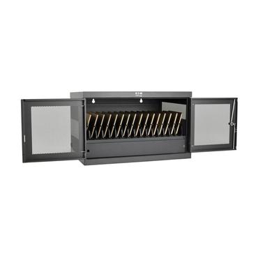 Eaton Tripp Lite Series 16-Device USB Charging Station Cabinet with Sync for iPad and Android Tablets, Wall-Mount and Cart Options, 230V, BS1363 to C13 Plug, Black - multi-enhedsoplader
